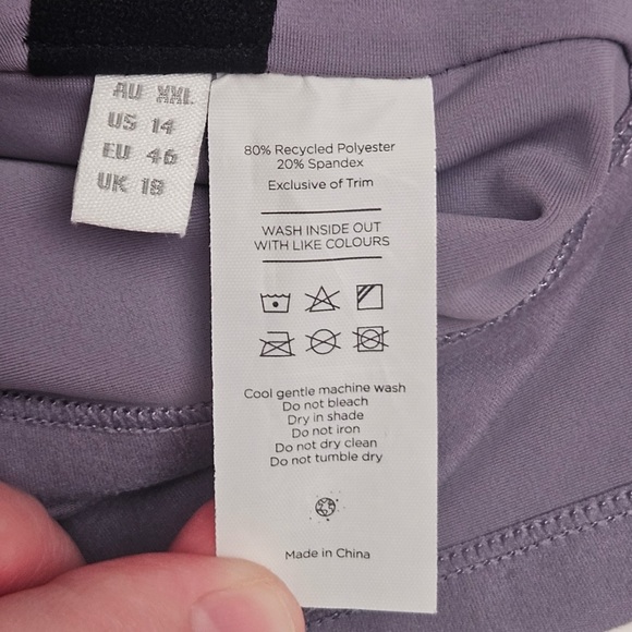 Dharma Bums Airbrush Lite Sunshine Crop, Purple Ash, Size 14, Like New! - Picture 5 of 5